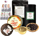 Yunnan Tuocha® Zouji Nature Tuocha Tea - Award-Winning Tea Sample Pack - 100g Nest + 100g Loose Tea No.116 + 7 Sachets of Different Flavors - 217g