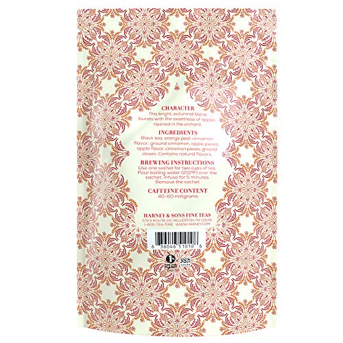 Harney & Sons Hot Tea Sachets, Apple Spice 50 Count