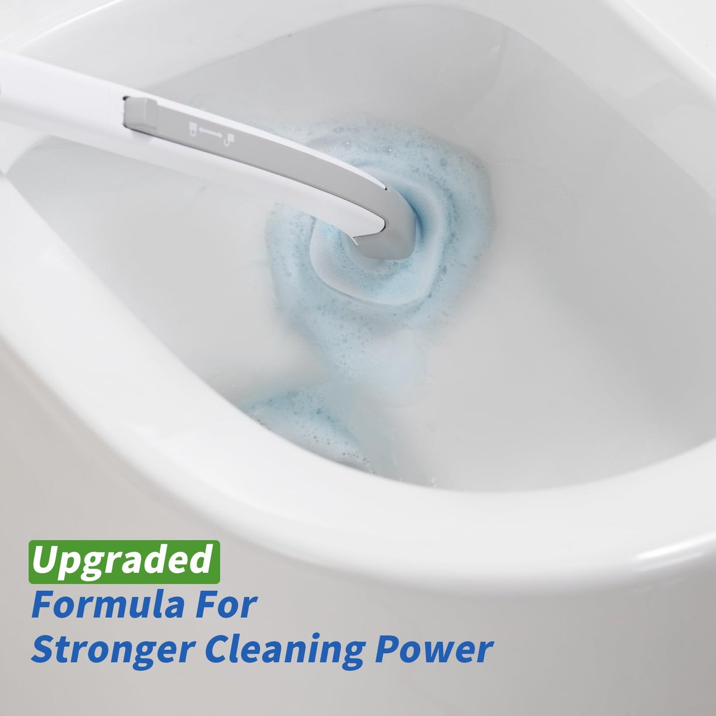 oshang Disposable Toilet Brush - Toilet Bowl Cleaner, Toilet Cleaning Supplies, Toilet Brush with Holder, 14 Refills for Deep Cleaning and Hygienic