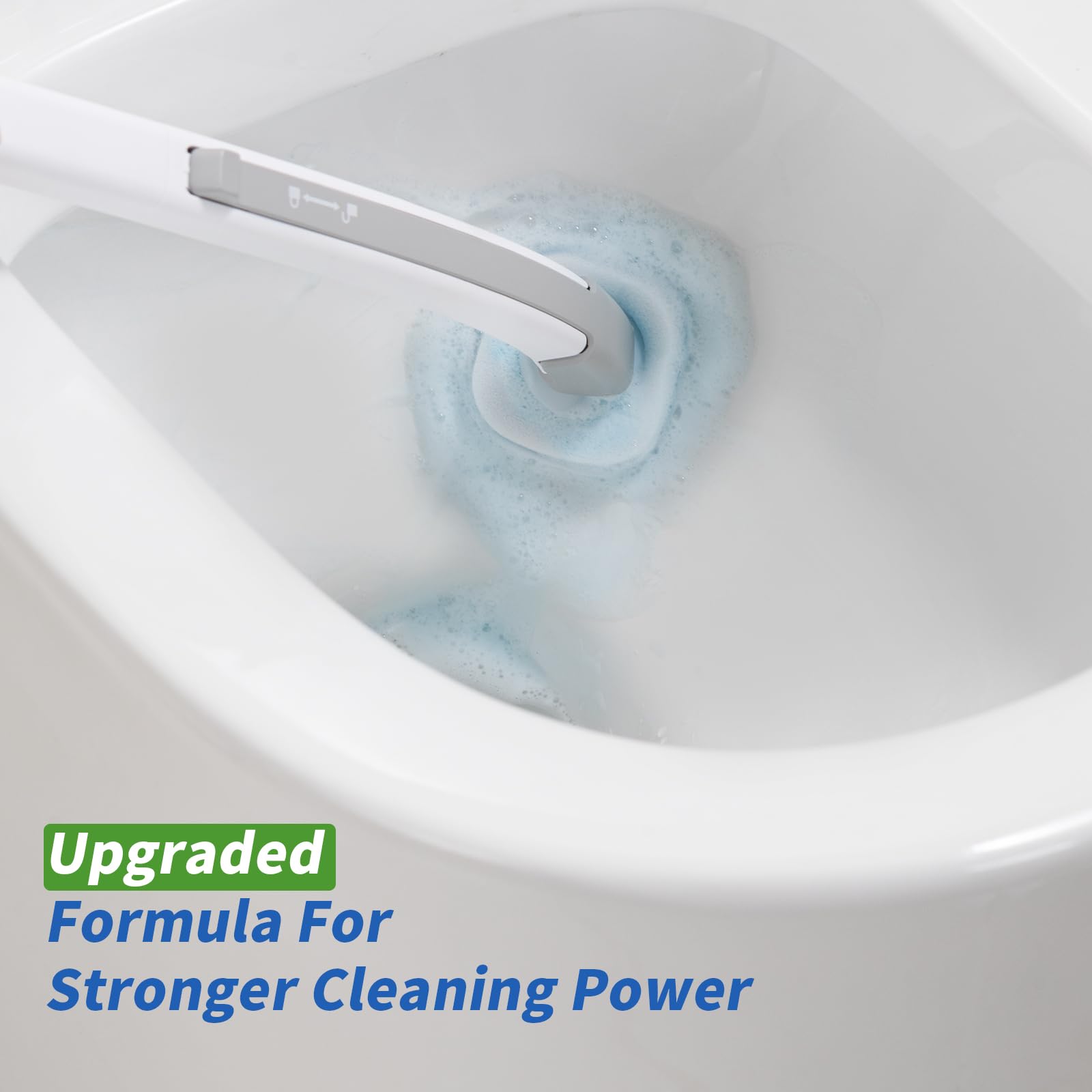 oshang Disposable Toilet Brush - Toilet Bowl Cleaner, Toilet Cleaning Supplies, Toilet Brush with Holder, 14 Refills for Deep Cleaning and Hygienic