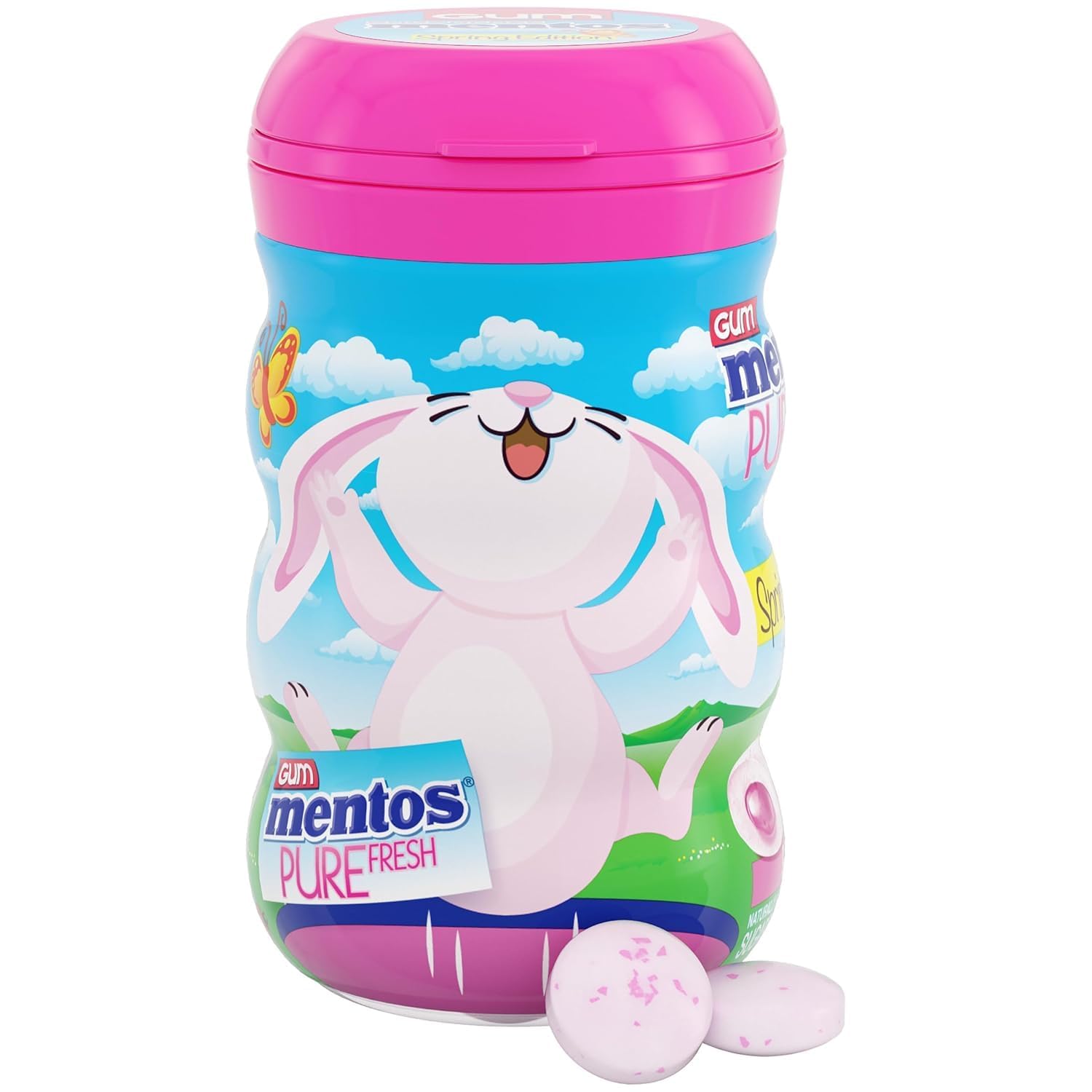 Mentos Pure Fresh Bubble Fresh Curvy Bottle Spring Edition 3.53 oz
