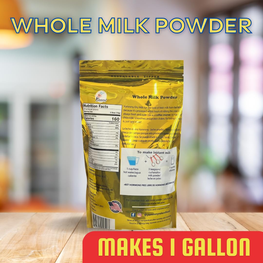 Whole Milk Instant Powder 11 0z, Kosher certified, Halal certified, Product of USA