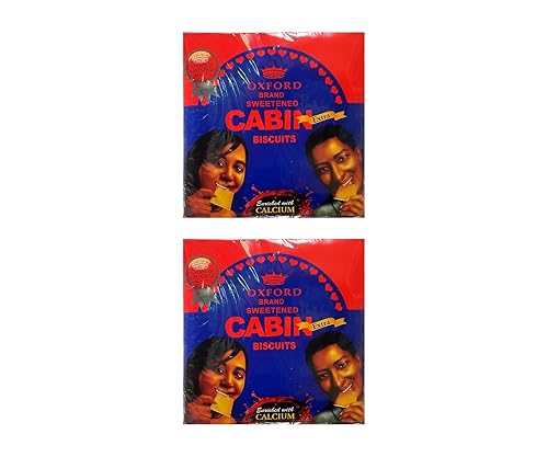 Oxford Cabin Biscuits Nigeria (100g), hard plain and sweetened biscuit ((2 PACKS)