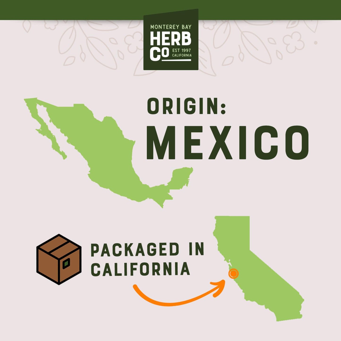 Damiana Leaf Cut & Sifted, by Herb Co, Turnera diffusa, Old Woman's Broom, from Mexico, Kosher, for Herbal Tea Blends, Salads, Soups & Cooked