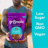 gr8nola CACAO CRISP - Healthy, Low Sugar, Vegan Granola Cereal - Made with Superfoods Cacao, Coconut, and Sunflower Seeds, Soy Free, Dairy Free and No