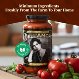 Dell'Amore Premium Marinara Sauce, Homemade Pasta Sauce Low Sodium - No Added Sugar - Vegan - Gluten Free - Family Recipe with Fresh Ingredients
