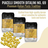 Piacelli Ditalini Pasta - Protein Pasta Delivers Flavor & Nutrition in Every Bite - Our Pasta Noodles Hold Their Shape Ideally in Soups & Sauces