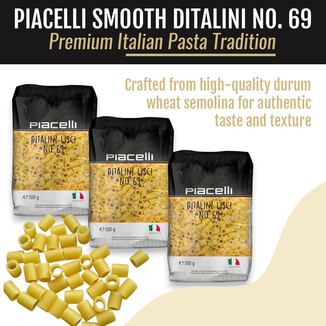 Piacelli Ditalini Pasta - Protein Pasta Delivers Flavor & Nutrition in Every Bite - Our Pasta Noodles Hold Their Shape Ideally in Soups & Sauces