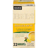 Bigelow Lemon Ginger Herbal Tea Keurig K-Cups, 22 Count Box (Pack of 1), No Caffeine 22 K-Cup Pods Total