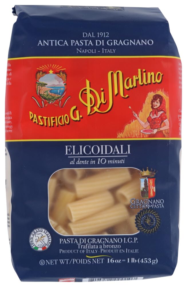 Pastificio G. Di Martino Elicoidali Pasta, Vegan Friendly, Kosher, Non-GMO, 1 Lb, 16 Ounce (Pack of 6)