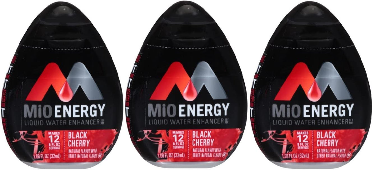 MiO Liquid Flavor Enhancer with Caffeine and B-Vitamins - 3-Pack brought by Southwind Enterprises (Black Cherry)
