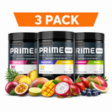 PRIME DRIVE 3 PACK + SHAKER TROPICAL, STRAW MELON, BLUEBERRY LEM.