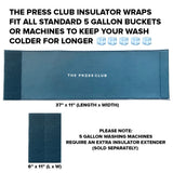 5 Gallon Bucket Universal Neoprene Insulator Wrap | Heavy Duty & Extra Thick To Keep Your Contents Colder or Warmer Longer | Fits All Standard 5