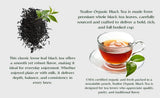 Organic Black Tea Plant-Based & Plastic-Free Tea Bags 60 Servings Premium Whole Leaf Loose Tea by Tealise