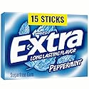 EXTRA Gum Peppermint Sugar Free Chewing Gum, Single Pack, 15 Stick