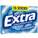 EXTRA Gum Peppermint Sugar Free Chewing Gum, Single Pack, 15 Stick