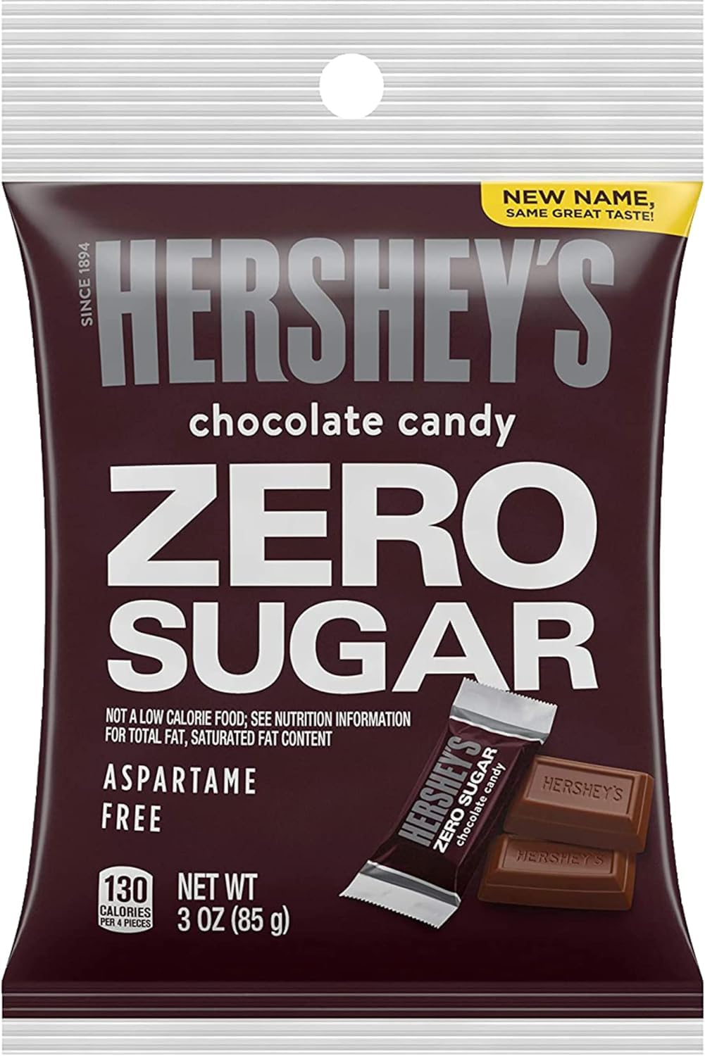Hershey Sugar Free Variety Pack of 3-3 oz Bags - Special Dark, Caramel Filled, and Chocolate Candy - One Bag of Each - Delicious Zero Sugar Candy