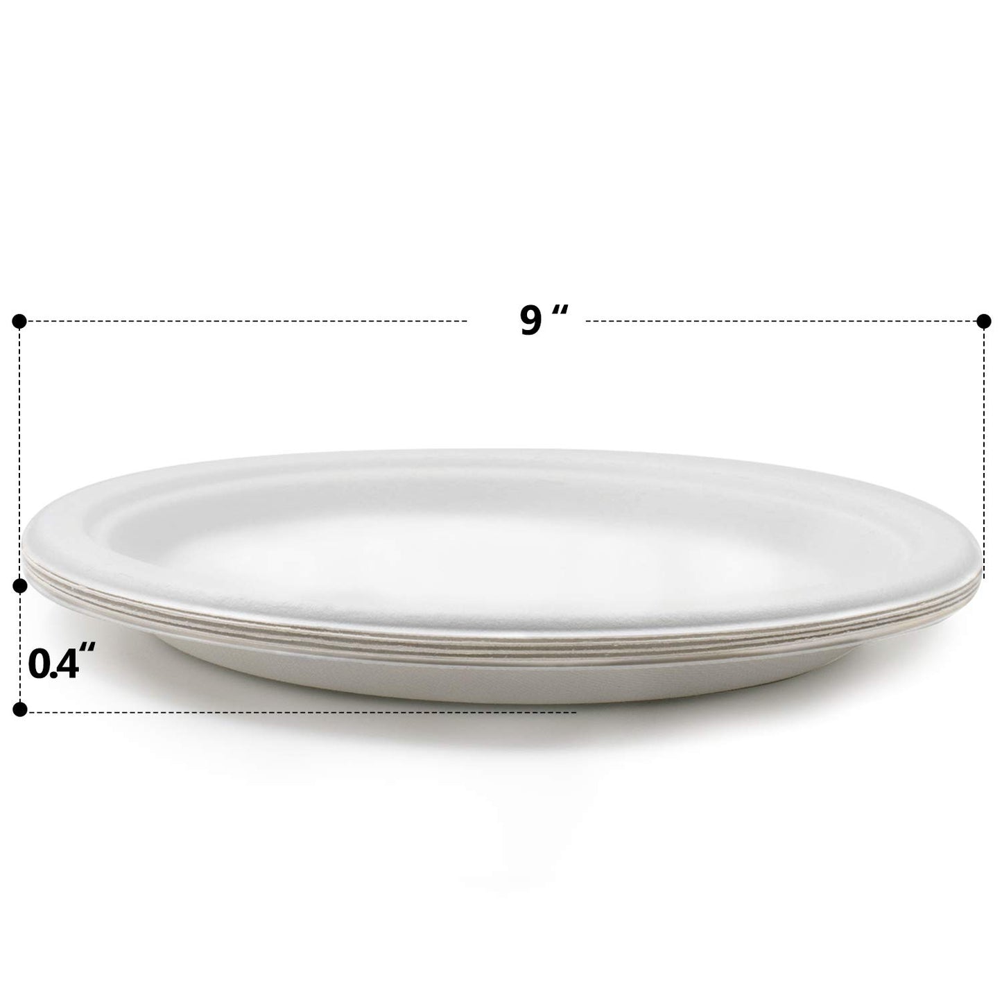 Green Earth - Natural Bagasse (Sugarcane Fiber) Tree Free 9" Paper Plate / Biodegradable / Compostable (500 Counts Disposable Plates?