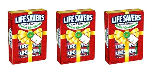 LifeSavers Story Book 3 Pack - 5 Flavors Sweet Storybook Gift Box Stocking Stuffer - 6 Rolls Per Box w/Exit 28 Bargains Sticker