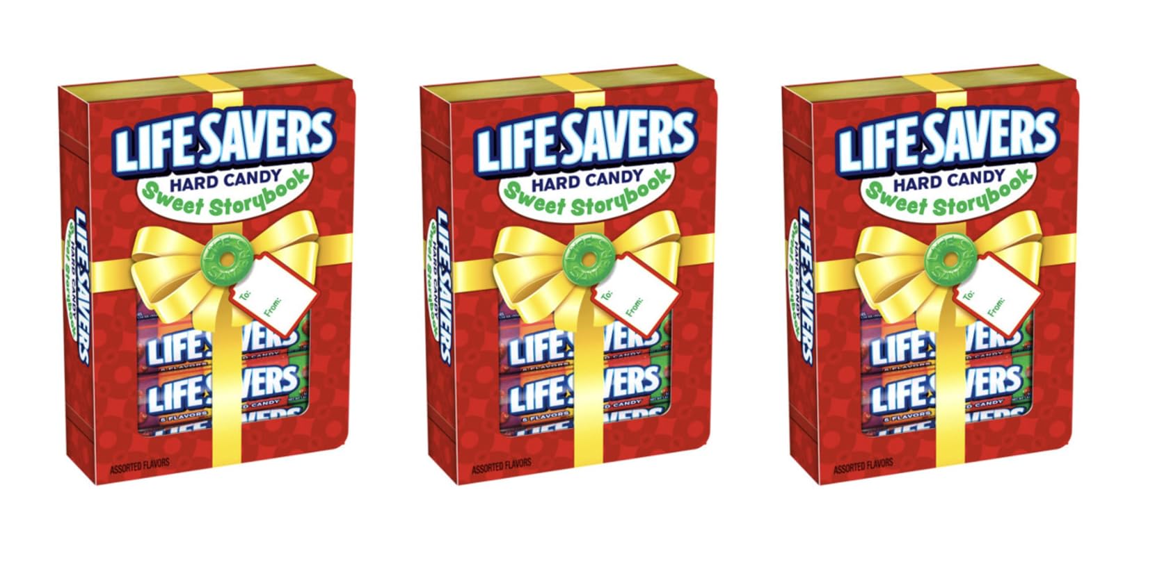 LifeSavers Story Book 3 Pack - 5 Flavors Sweet Storybook Gift Box Stocking Stuffer - 6 Rolls Per Box w/Exit 28 Bargains Sticker