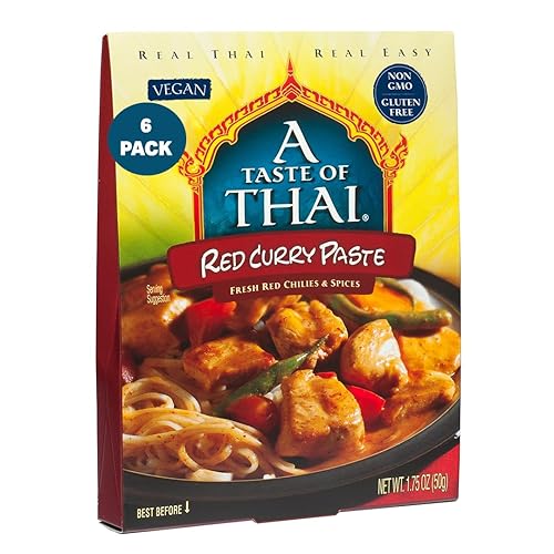 A Taste of Thai Red Curry Paste - Authentic & Natural Ready-to-Use Thai Curry Paste - Vegan, Gluten?Free & Non?GMO - Rich, Aromatic Flavor