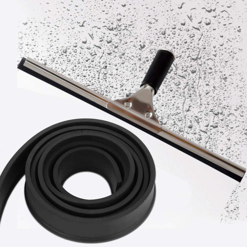 Premium Replacement Squeegee Rubber - Universal 15" 13.5" 20" 12" Flexible Silicone Blade for Window, Shower, Mirror & Car Glass, Streak-Free