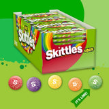SKITTLES Sours Individually Wrapped Full Size Chewy Sour Candy Packs, 24 Ct Bulk Box for Parties, Movie Nights & Sharing