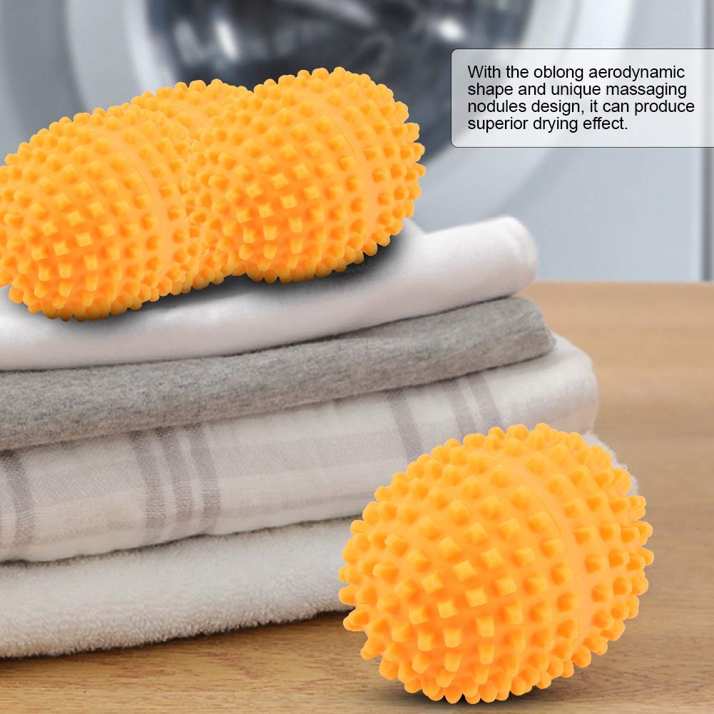 Laundry Drying Ball, 4Pcs/Set Orange Reusable Dryer Balls Washing Laundry Drying Ball for Home Clothes
