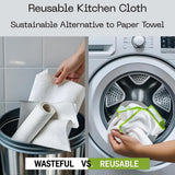 Certain Leaf Kitchen Dish Cloths & Towels - Reusable Double-Layered Rayon derived from Bamboo Cloth, Super Absorbent Fast Drying Non-Scratch Kitchen
