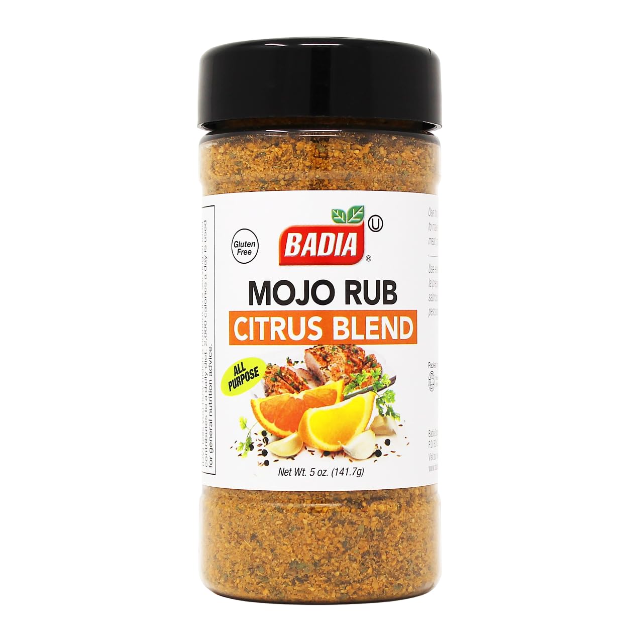 Badia Mojo Rub Citrus Blend 5 oz - Zesty Garlic & Citrus Marinade Seasoning - Bold Latin Inspired Dry Rub with Orange, Lemon & Lime