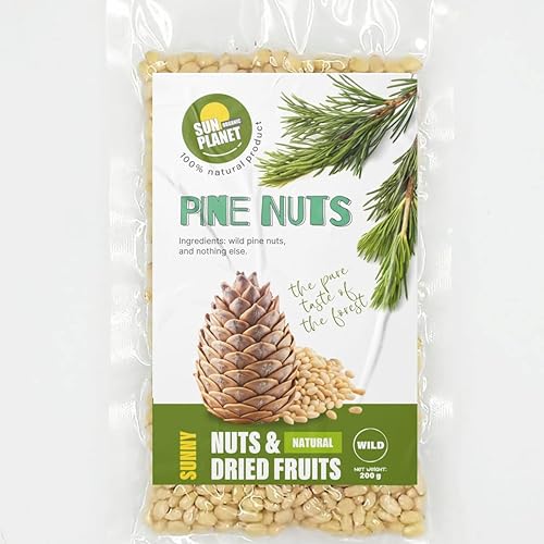 Raw Pine Nuts | Non-GMO Unsalted | Daily Health Support | Pine Nuts Raw for Cooking, Salads & Pesto | Pignoli Nuts Gluten Free | Raw Nuts for Snacking