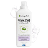 Heritage Park Silk & Wool Fragrance Free, Hypoallergenic, pH-Neutral Laundry Detergent - Dermatologist-tested, Sensitive Skin-Friendly, Enzyme-Free