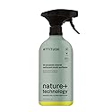 ATTITUDE All-Purpose Cleaner Spray, Natural Origin Ingredients, EWG Verified, Ammonia-Free, Removes Fingerprints, Dust and Dirt, Streak-Less, Geranium