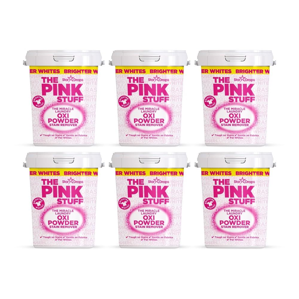 [6 Pack] Fresh Scent Stain Remover Powder 35.2 oz 1 pk with Microfiber Cloth - Oxi Powder Stain Remover - Laundry Detergent, Oxyclean, Baby Detergent