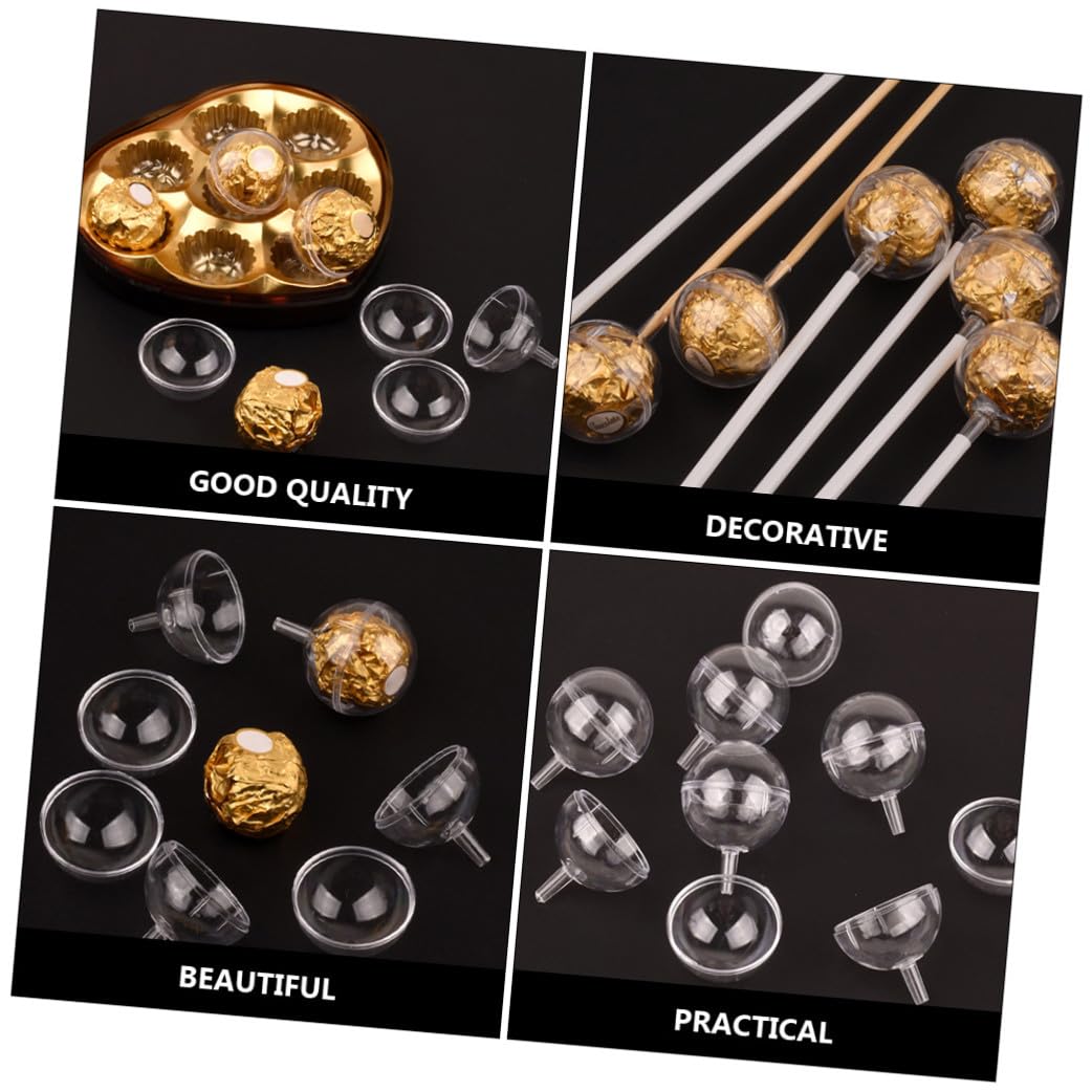 Beatifufu Plastic Candy Wrapper Balls 100pcs Hollow Wrapper Balls for Decorative Cups