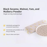 SODGHYTR-Black Sesame Walnut Yam Mulberry Paste-Chinese Cuisine, Breakfast Quick brewing (500 g) /17.64oz/containing 10 Small Bags/????