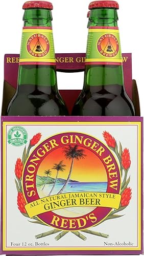 Reed's Stronger Ginger Beer 12 oz (Pack of 8 Bottles)