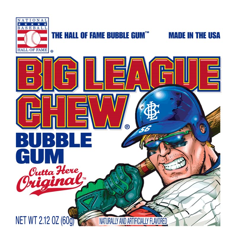 Big League Chew Original Bubble Gum 2.12 oz - Total Qty: 12