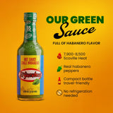 El Yucateco Green Habanero Hot Sauce, Authentic Mexican Chile Habanero Sauce, 8 fl oz (240 ml), Gluten Free (Pack of 2)