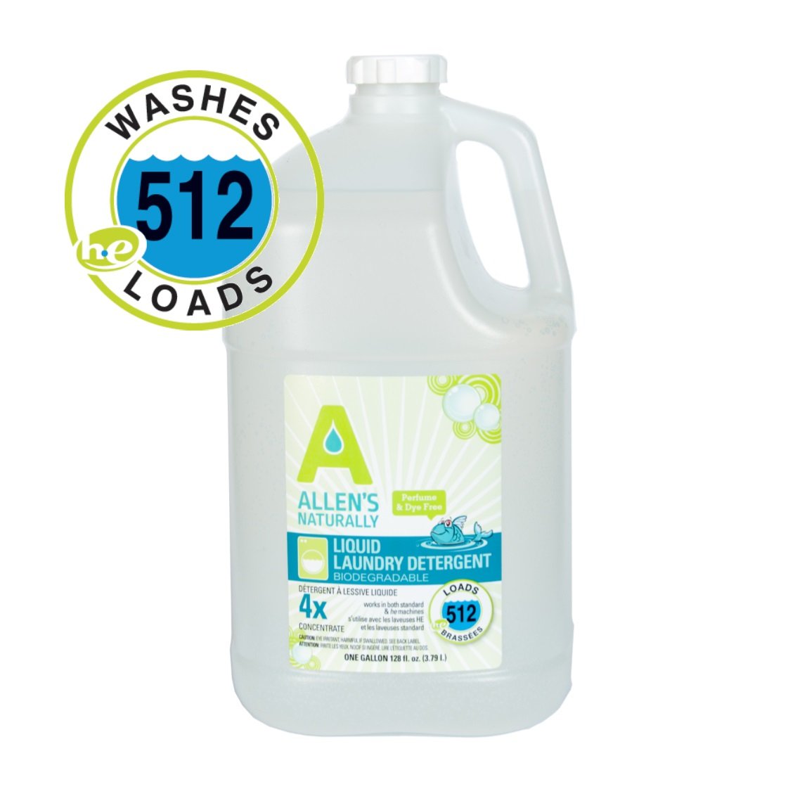 Allens Naturally Liquid Soap Laundry Detergent 1 Gallon/ 128 fl oz/ 3.78 Liters