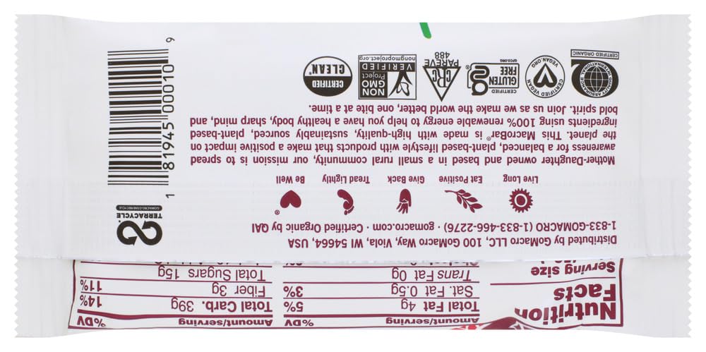 Go Macro Macrobar Sunny Uplift Cherries and Berries 2 Oz (Pack of 15)