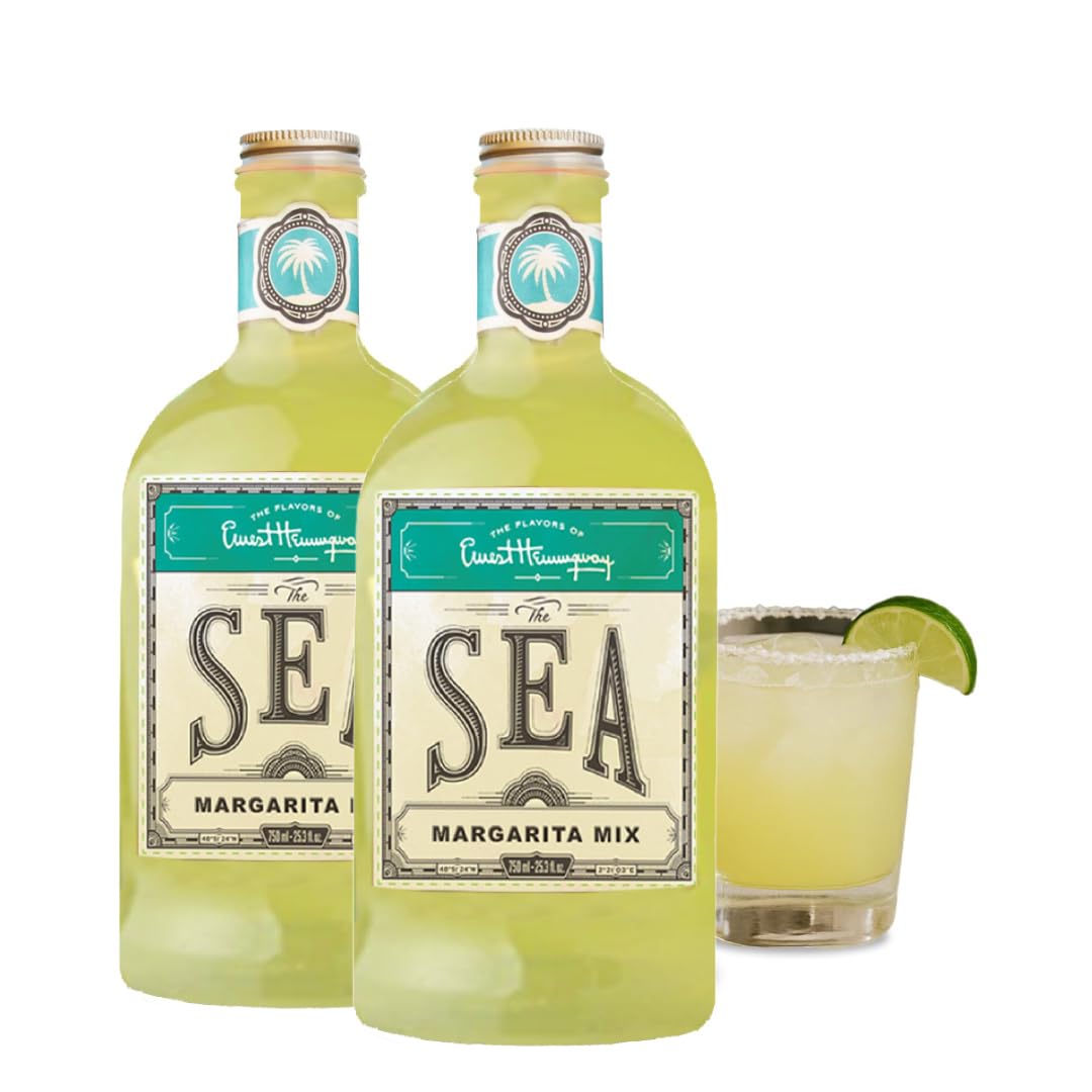 The Flavors of Ernest Hemingway Premium Cocktail Mixers, Small Batch, 25.3 Ounces (Pack of 2, The Sea - Margarita mix)