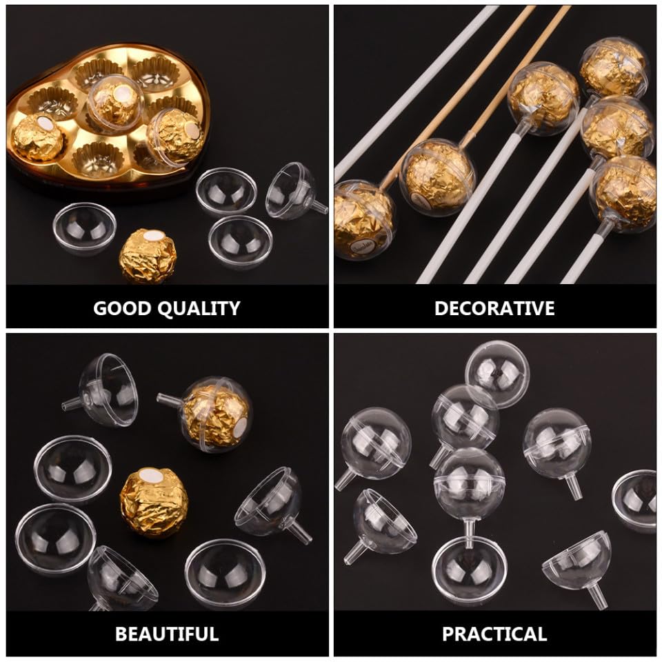 Uonlytech 100pcs Plastic Chocolate Cup Wrappers for Candy Bouquet Decoration Hollow Candy Holder for Valentine's Day and Packaging