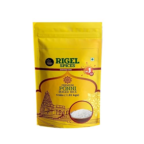 Rigel Spices Premium Ponni Boiled Rice - Aged | Authentic South Indian Parboiled Rice for Fluffy & Nutritious Meals | Ideal for Daily Cooking and Special Recipes (1.81 KG)