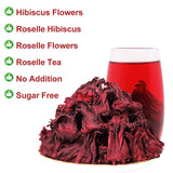 Plant Gift Roselle Hibiscus, Hibiscus Tea, Hibiscus Flowers Roselle Tea, 100% Natural Roselle Whole Flowers - Non-GMO - Caffeine-free - 50G/1.76oz