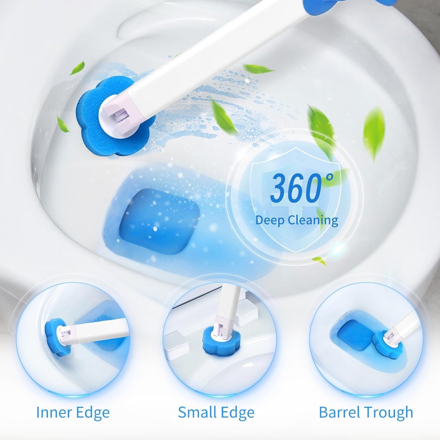 42 PCS Disposable Toilet Bowl Brush Refills, Disposable Toilet Brush Heads, Toilet Wand Disposable Refill Heads, Disposable Replacement Head (42Pcs