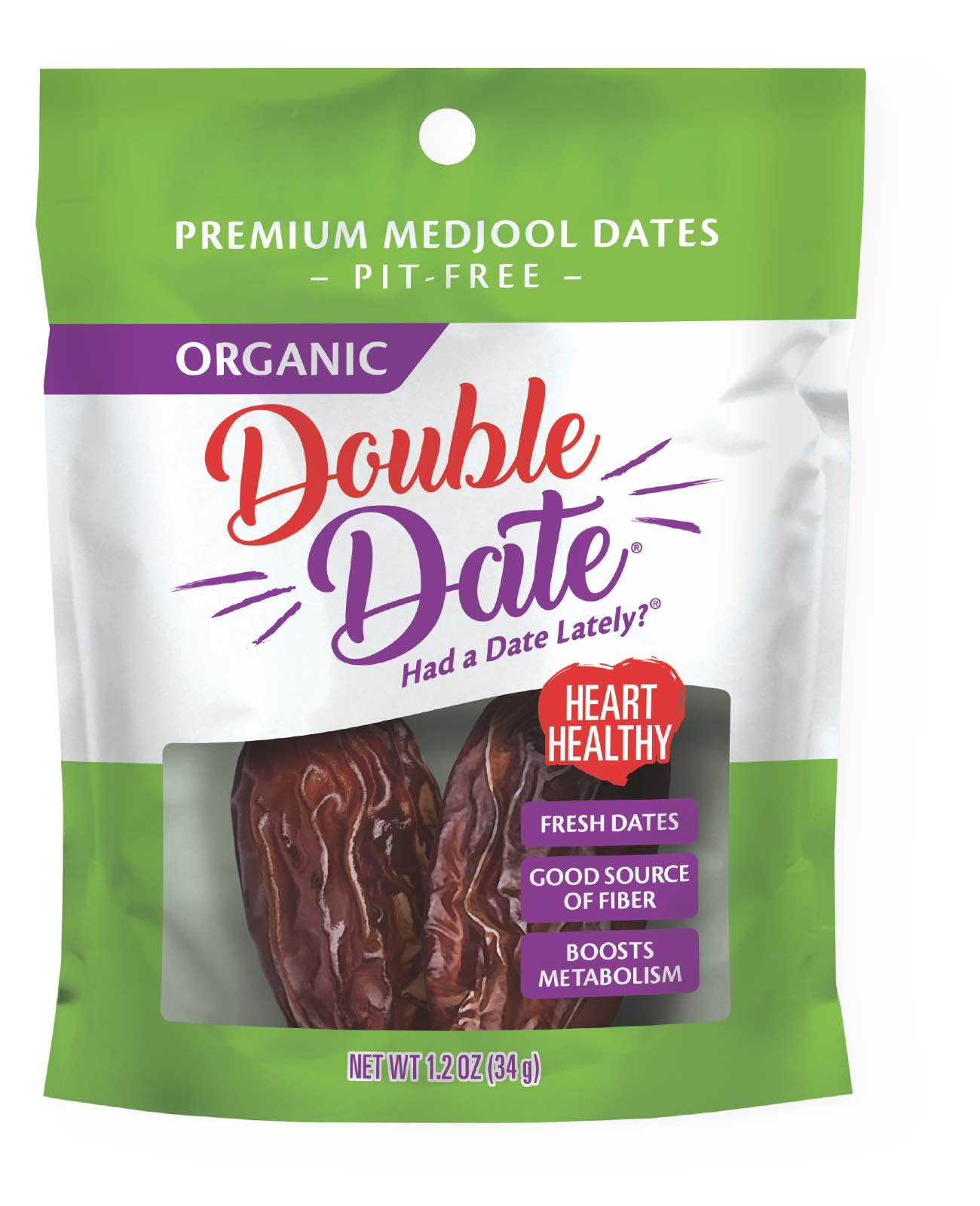 Double Date Organic Medjool Dates Multipack, Pitted Medjool dates, Dates Medjool Single Use Packs, Perfect Grab and Go Healthy Snack, Fresh Dates