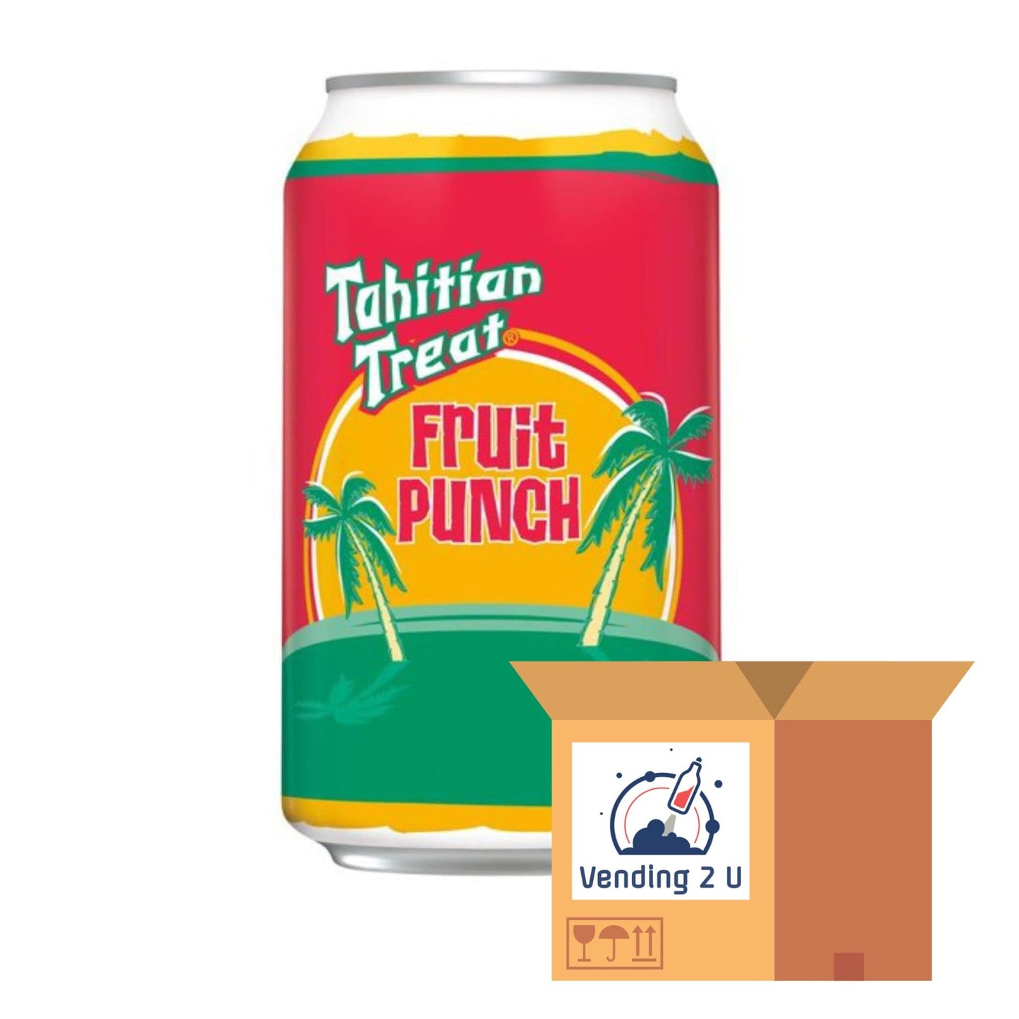 Vending 2 U Tahitian Treat Fruit Punch Soda 12oz Cans, 18 Units