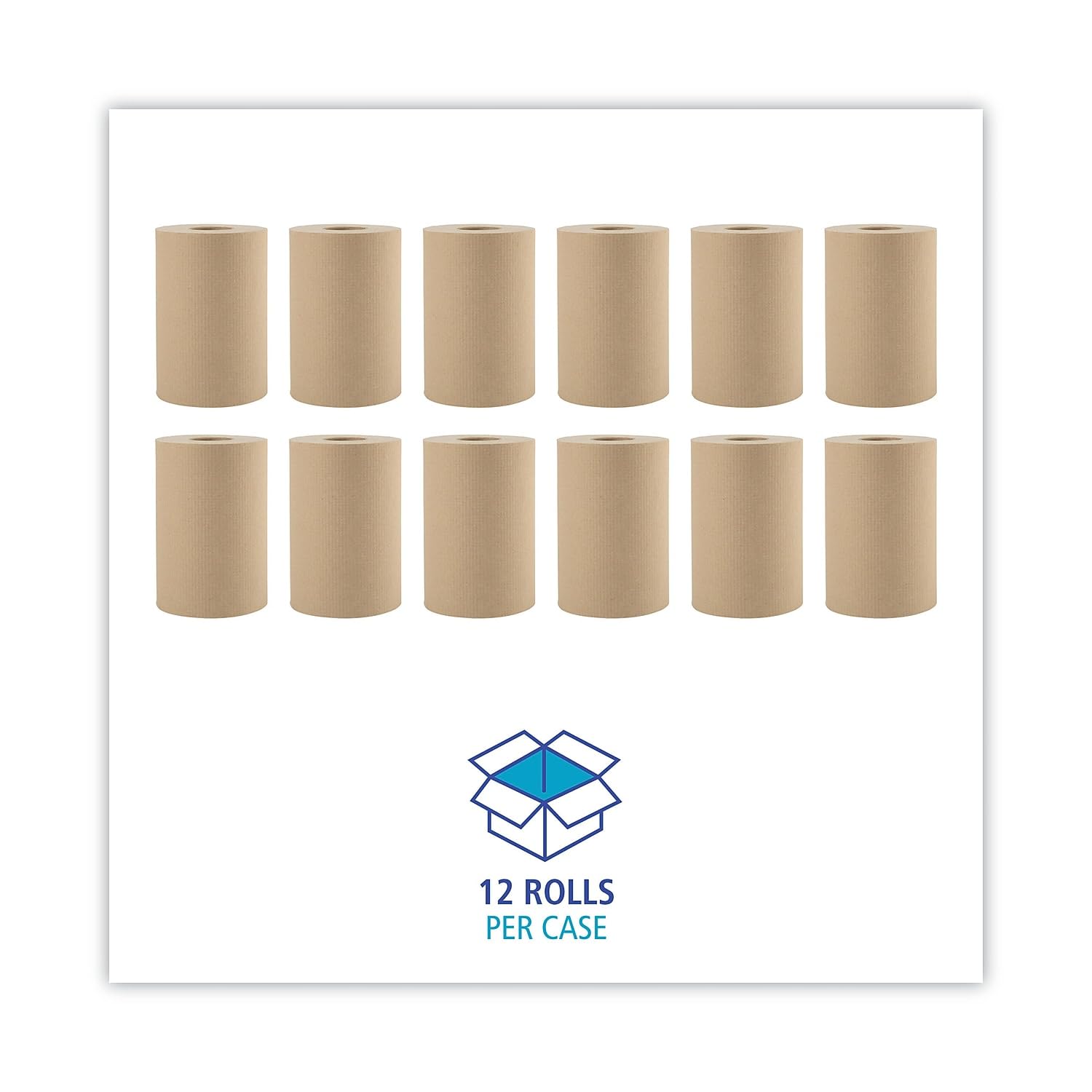 BWK6252 - Boardwalk Hardwound Paper Towels, 8 inches x 350 feet, 1-Ply Natural, 12 Rolls/Carton