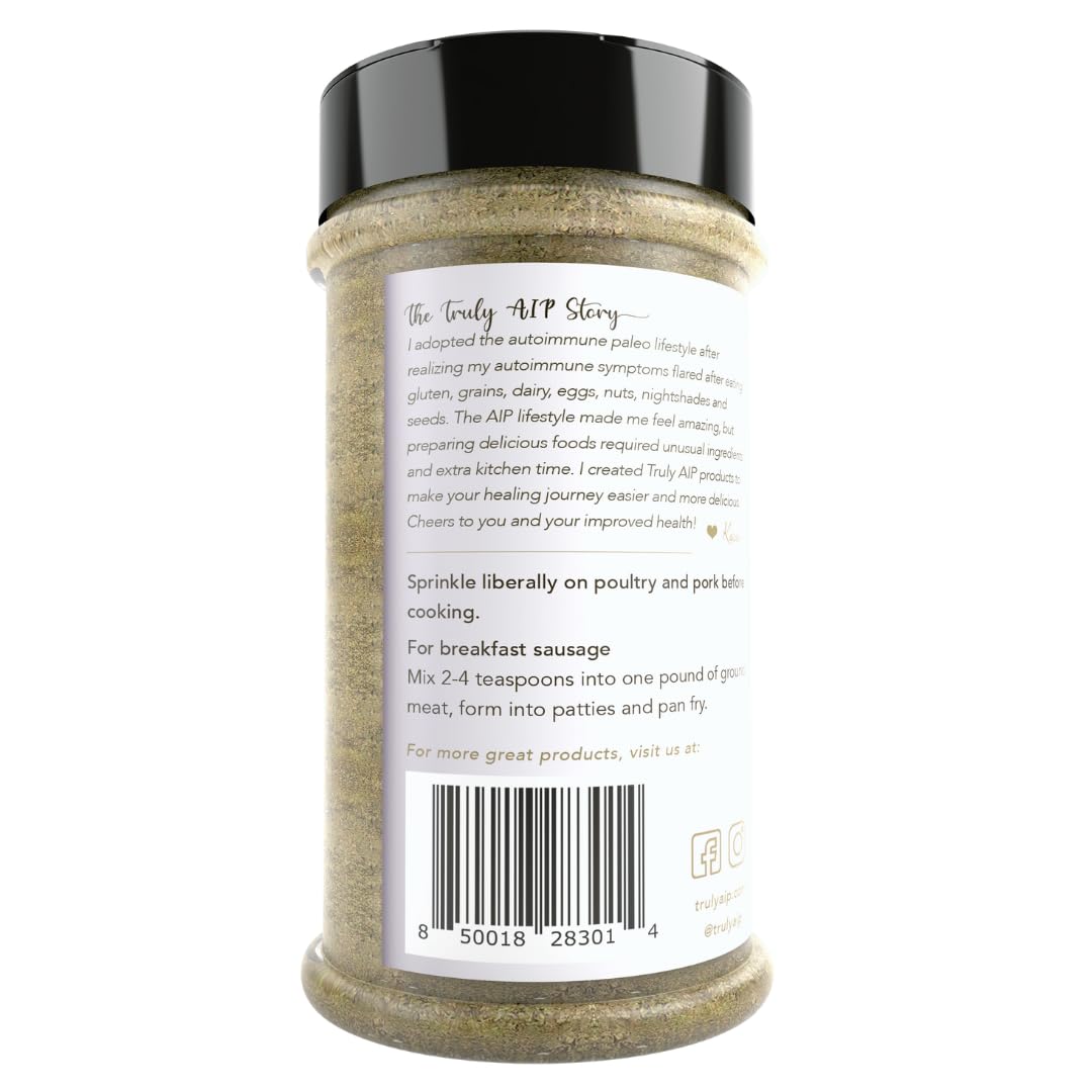 Truly AIP Spice Mix - All Purpose Seasoning - Paleo, Keto, Whole 30 & Auto Immune Protocol Friendly - Great for Sausage, Chicken, Pork, Lentils